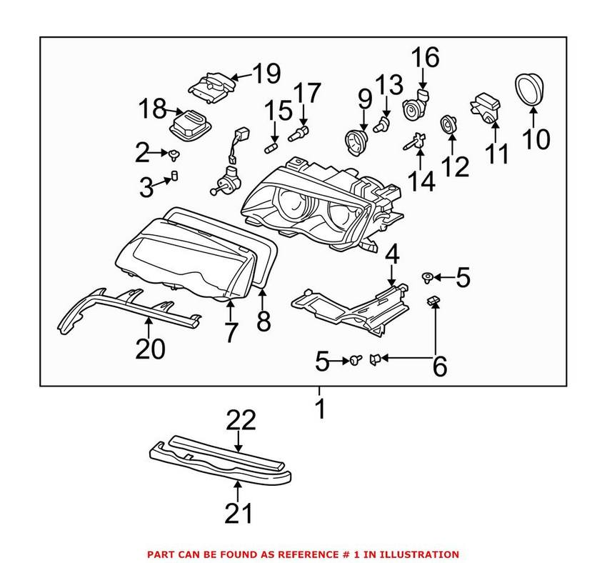 Headlight Assembly - Driver Side (Xenon)